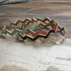 4 Chevron Bangles